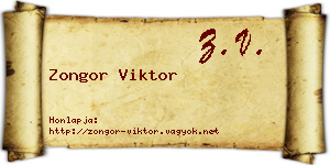 Zongor Viktor névjegykártya