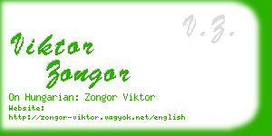 viktor zongor business card